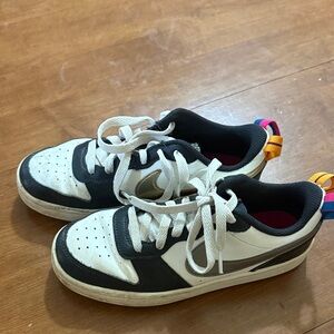 Nike Kids Sneakers in Black and White with Colorful Accents